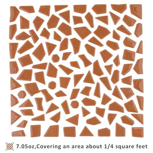Caramel Mosaic Tiles for Crafts Bulk (7.05 Ounce)