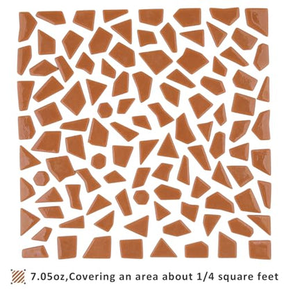 Caramel Mosaic Tiles for Crafts Bulk (7.05 Ounce)