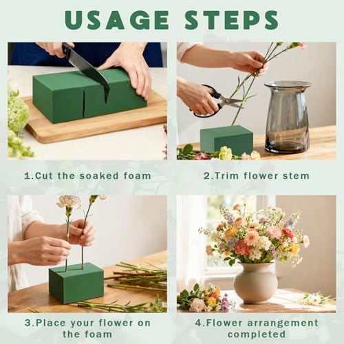 Wet Dry Green Floral Foam for Flower Arrangements 7.8"