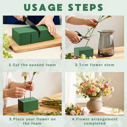 Wet Dry Green Floral Foam for Flower Arrangements 7.8"