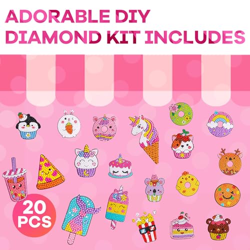 Girls Desserts Diamond Painting Kits for Kids (3.68 Ounce)