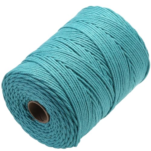 Macrame Cord 4mm x 328yards Natural Macrame Cotton Rope Colored Macrame Rope Soft Cotton Cord Macrame Supplies Craft Rope Macrame Yarn for Plant Hanger Wall Hanger Dreamcatcher