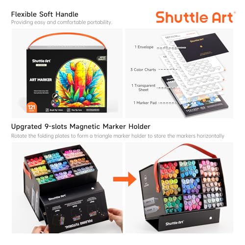 Brush Tip Alcohol Markers (121 Count)