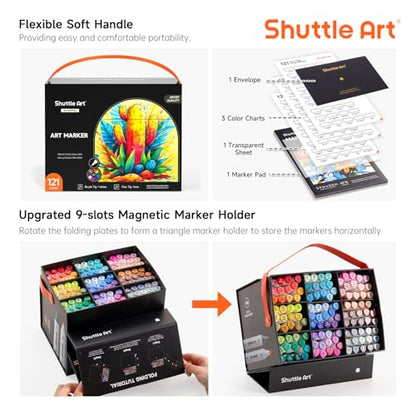 Brush Tip Alcohol Markers (121 Count)