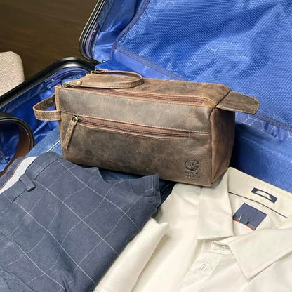 Leather Toiletry Bag for Men
