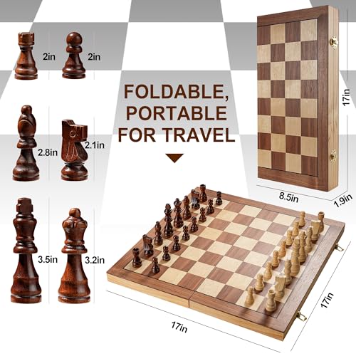 17 Inch Large Chess Set for Adults & Kids
