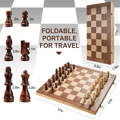 17 Inch Large Chess Set for Adults & Kids