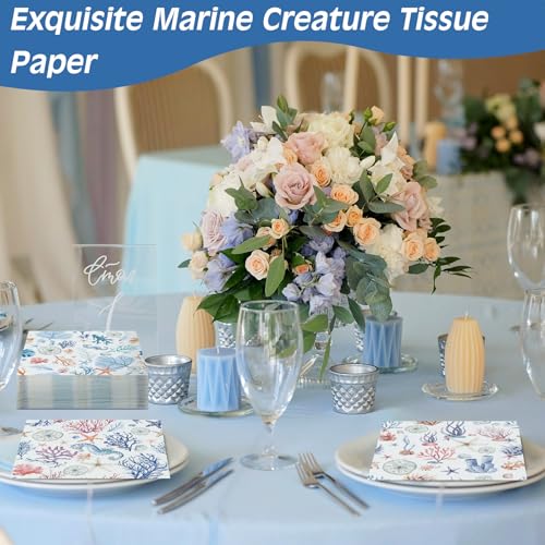 200 Pieces Summer Marine Life Paper Napkins 2 (200 Count)