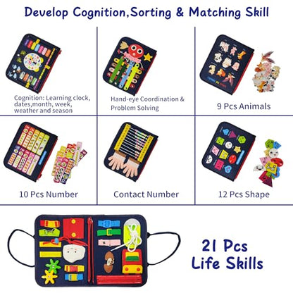 Montessori Busy Board for Boys 3 4 5 Year