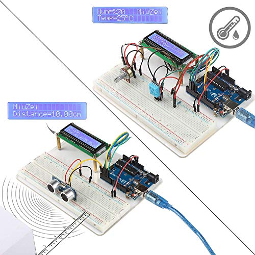 Starter Kit with Breadboard Power Supply Compatible with Arduino IDE