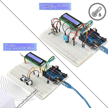 Starter Kit with Breadboard Power Supply Compatible with Arduino IDE