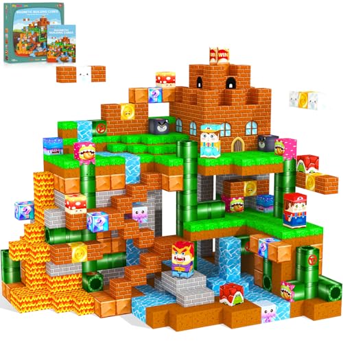 Magnetic Blocks Kids Toys & Games (100 Count)
