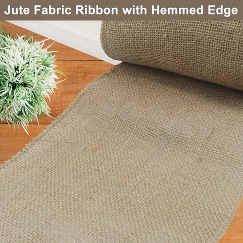 8" Wide Natural Burlap Fabric Roll