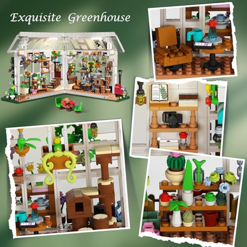Flower House Building Blocks Set with LED Lights for Girls Ages 8+ (1332 Count)