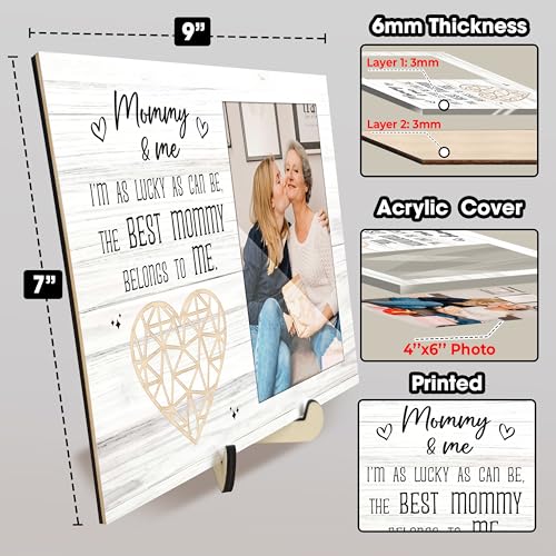 4x6 Covered Mommy and Me Picture Frame Portrait with Keychain