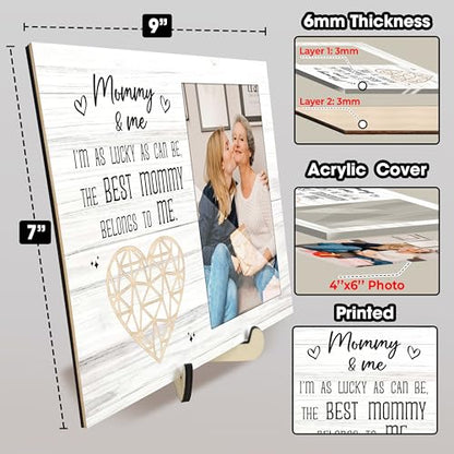 4x6 Covered Mommy and Me Picture Frame Portrait with Keychain