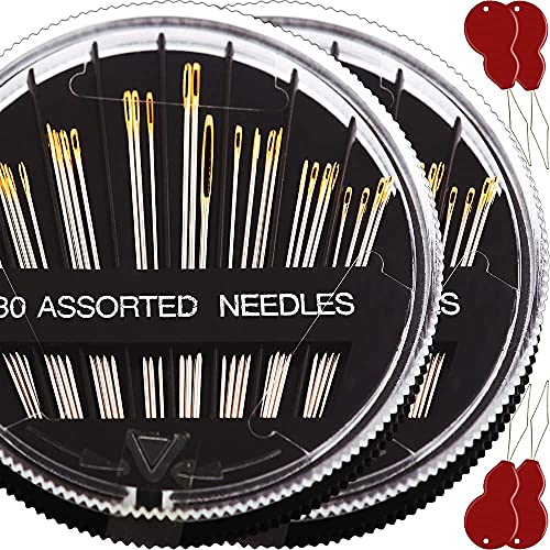 60 Pack Premium Sewing Needles for Handsewing (60 Count)