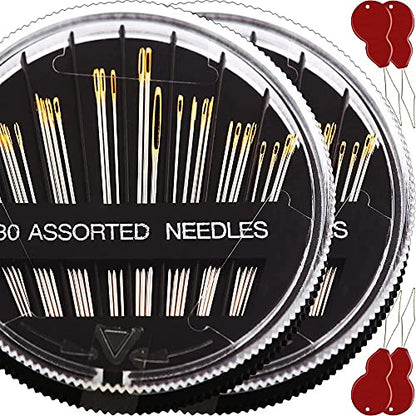 60 Pack Premium Sewing Needles for Handsewing (60 Count)