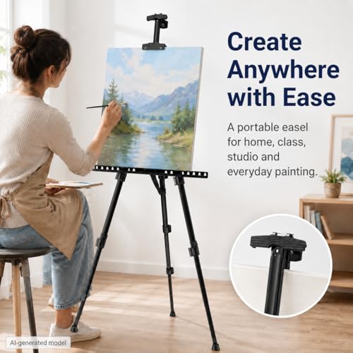 17 66 Inch Adjustable Art Easel Stand for Painting and Sign