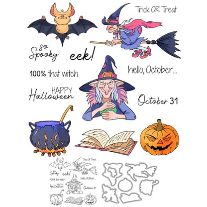 Halloween Clear Silicone stampReusable Stamp with Pumpkins