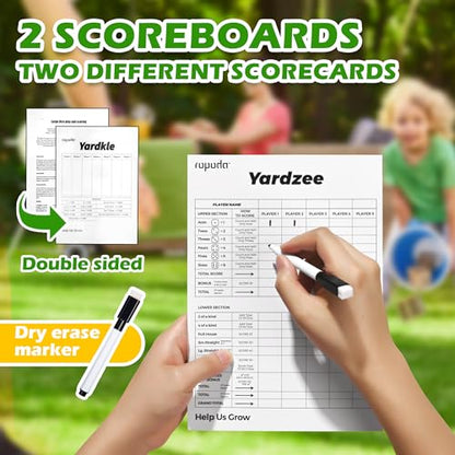 3.5" Giant Wooden Yard Dice Set for Outdoor Fun