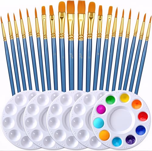 Paint Brush & Palette Set (25 Count)