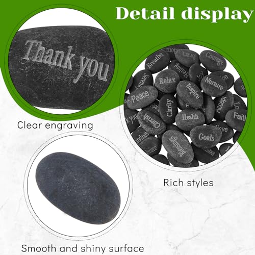 40 Pcs Engraved Inspirational Rocks (40 Count)