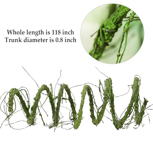 118" M Green Grapevine Garland Fake Tree Branches Willow Twigs