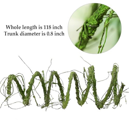 118" M Green Grapevine Garland Fake Tree Branches Willow Twigs