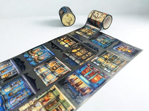 Victorian Storefronts Transparent Washi Tape 6x5 cm