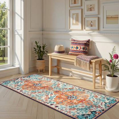 Bohemian Floral Medallion Runner Rug