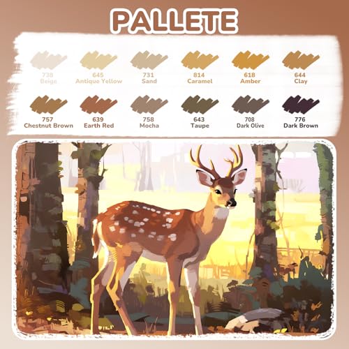 12 Brown Dual Tip Acrylic Paint Markers (12 Count)