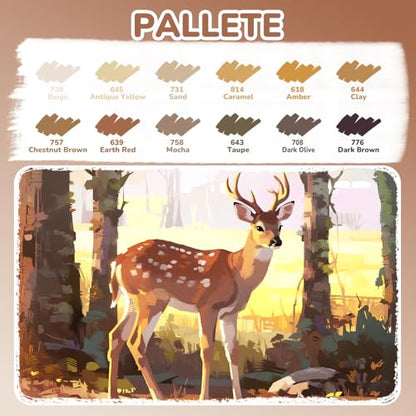 12 Brown Dual Tip Acrylic Paint Markers (12 Count)