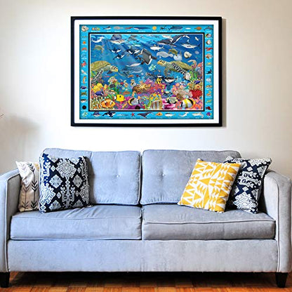 Colorful Ocean Life 1000 Pieces Jigsaw Puzzle for Kids 13+ (1000 Count)