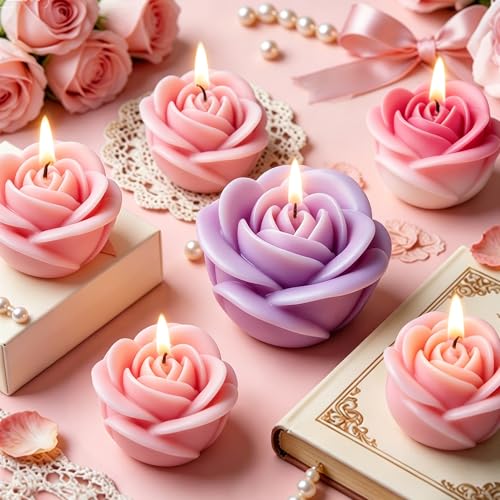 2 Pcs Rose Candle Molds (2 Count)