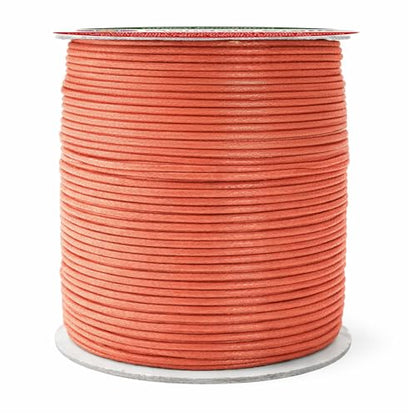 2mm Salmon Waxed Cord