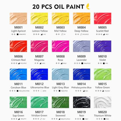 Oil Paint 20 Colors (33.8 Fl Oz)