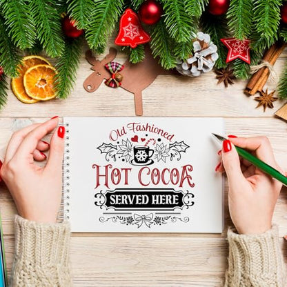 Christmas Stencils for Crafts Reusable Holiday Stencils 12" (9 Count)