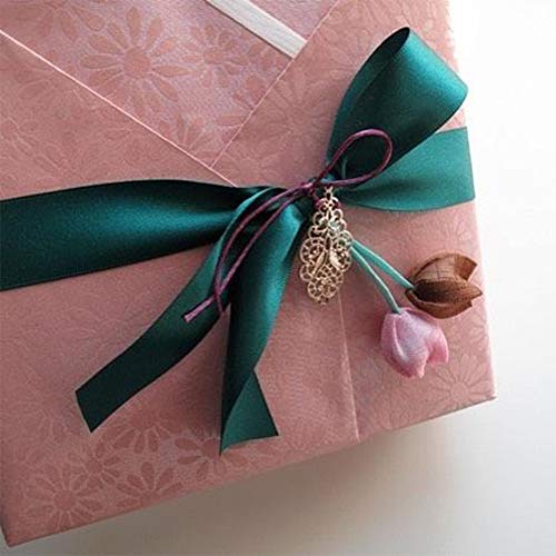 3 8 inches Double Faced Teal Polyester Satin Ribbon (150 Foot)