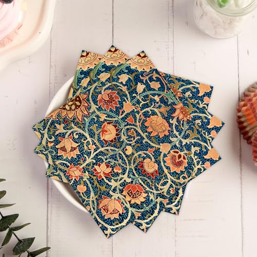 William Morris Cocktail Napkins Floral Vintage for Decoupage (50 Count)