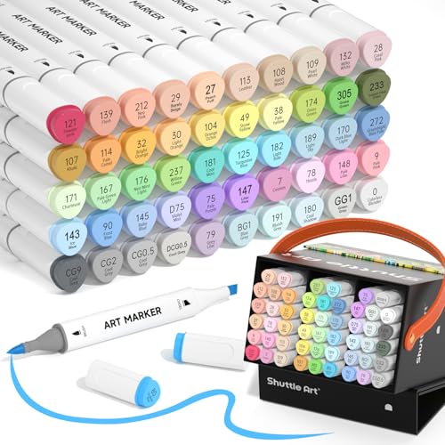 Pastel Alcohol Markers Brush tip (51 Count)