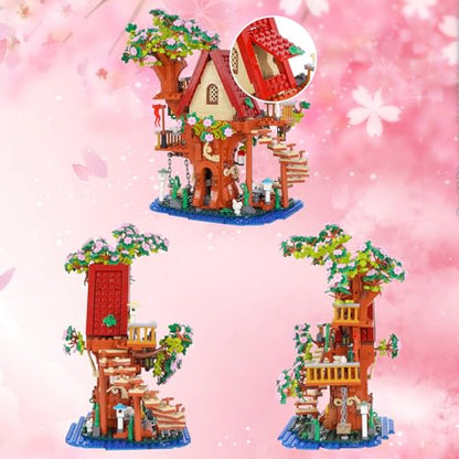3 in 1 Cherry Blossom Tree House Building Set