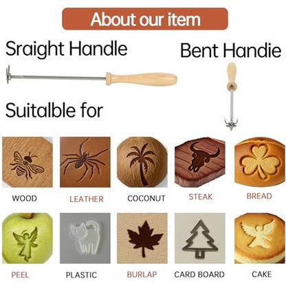 38 Pcs Mini 1" Branding Iron for Wood Leather Hats