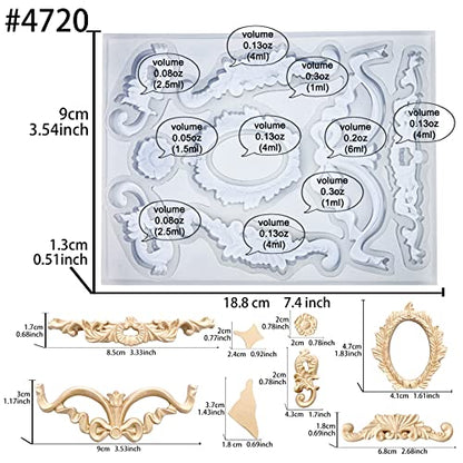 Art Mold for Polyclay Air Dry Clay Plaster