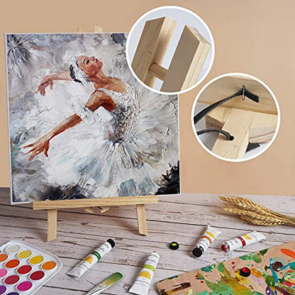 12Pack Wooden Tabletop Easel for Painting and Display (12 Count)