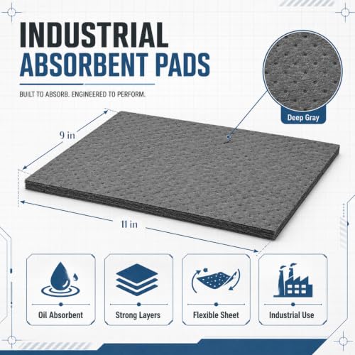 100 Pcs Oil Absorbent Pad for Spill (100 Count)