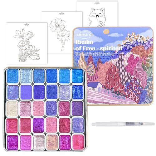 Mini Matellic Watercolor Paint Set