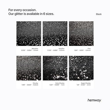 Resin Glitter Black 100g Super Chunky Polyurethane & Epoxy Glitter (3.5 Ounce)