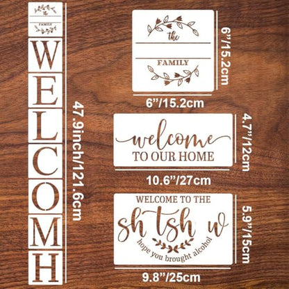 Welcome Stencils for Painting on Wood Sign