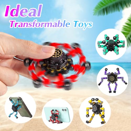 5 Pcs Transformable Fidget Spinners Toys for Kids and Adults (5 Count)